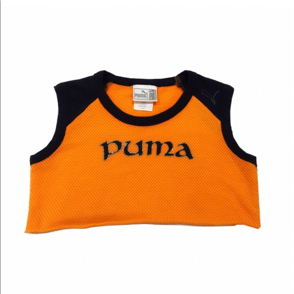 Puma Tops - "PUMA" vintage orange crop top